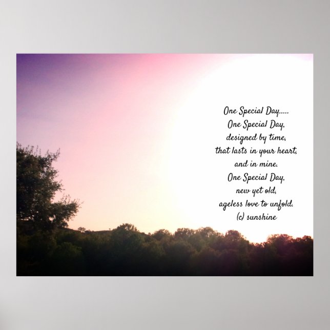 PÓSTER BODA POSTER UN DÍA ESPECIAL POEMA (Frente)