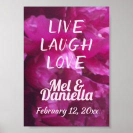 Póster Boda Púrpura de Live Laugh Love