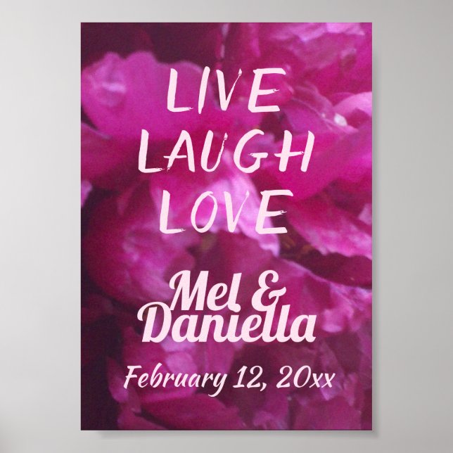 Póster Boda Púrpura de Live Laugh Love (Frente)