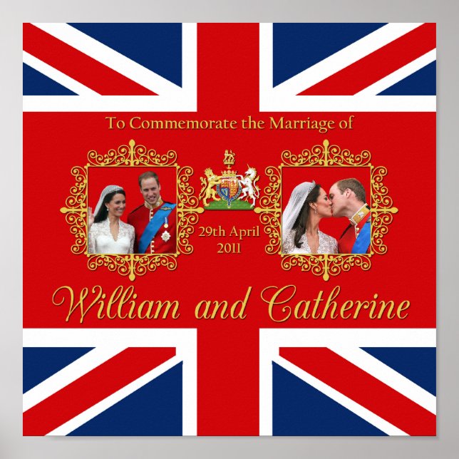 Póster Boda Real - William y Kate (Frente)