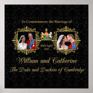 Póster Boda Real - William y Kate