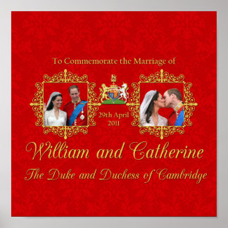 Póster Boda Real - William y Kate