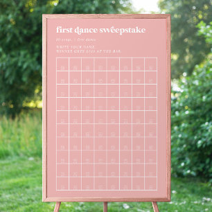 Póster Boda Rosa Retro Verano Primer Embellecedor Dance