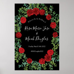 Póster Boda Rosa Roja