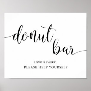 Póster Boda ruso Rótulo de bar Donut