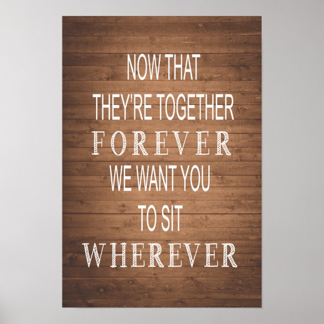 Póster Boda ruso | signo de grano de madera | sentarse do (Frente)