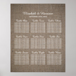 Póster Boda Rustic Burlap