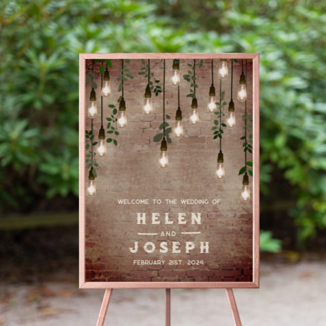 Póster Boda Rústico de ladrillo ligero de época 20x28 (Subido por el creador)