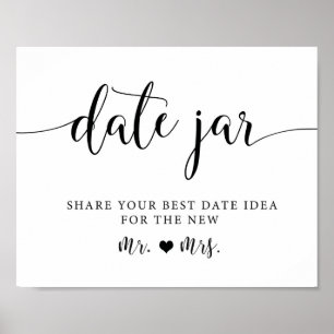 Póster Boda Rústico Fecha Noche Ideas Jar Rótulo