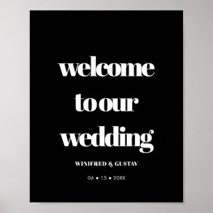 Póster Boda sencillo, elegante y de moda