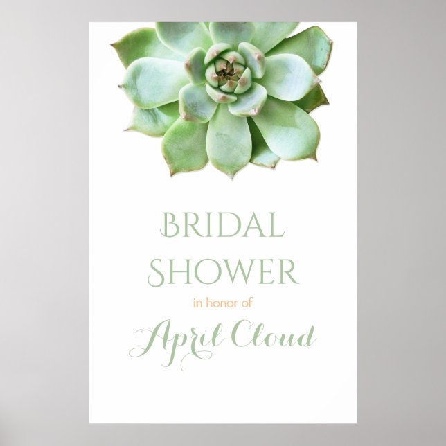 Póster Boda simple o Rótulo de ducha de novia (Frente)
