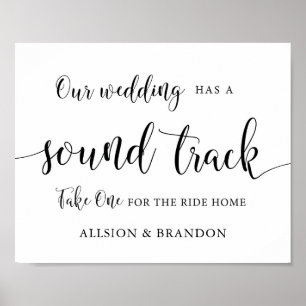 Póster Boda Soundtrack Música CD Boda Favor Rótulo