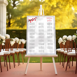 Póster Boda temática de cerezo en flor