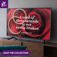 Boda THREEFOLD CORD Christian Frame Art para TV