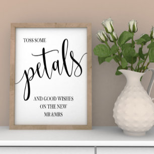 Póster Boda Toss Petals signo poster 8x10