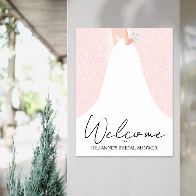 Póster Boda vestido con ducha de novia rosa (Subido por el creador)