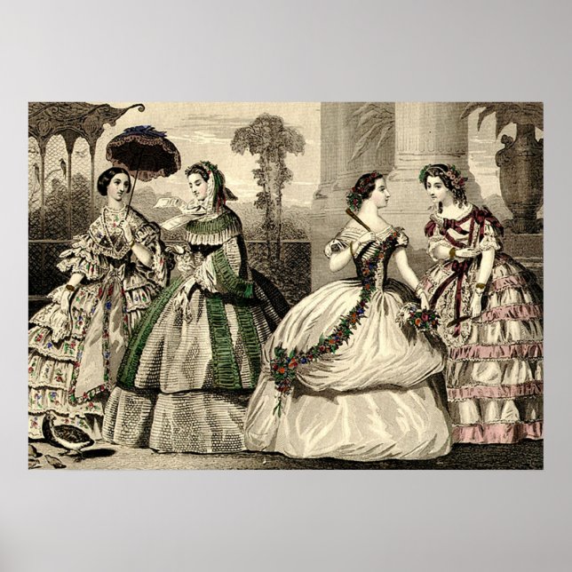 Póster Boda Vintage Antique Bride (Frente)