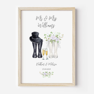 Póster Boda Welly Boots Poster