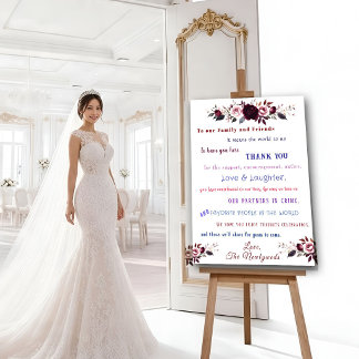 Póster Bodas Familia y Amigos Rosas Rosadas