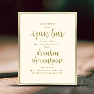 Póster Bodas Rústicas Modernas: Travesuras Borrachas en e