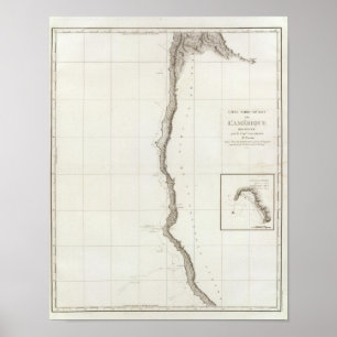 Póster Bodega Bay California to Cape Lookout Oregon