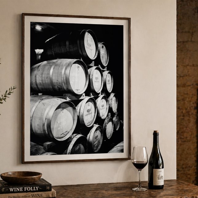 Póster Bodega de Barriles de Vino Foto Viñedo Rústico (Subido por el creador)