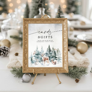 Póster Bodega de invierno Bebé frío fuera de las tarjetas