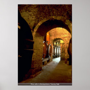 Póster Bodega en Montepulciano, Toscana, Italia