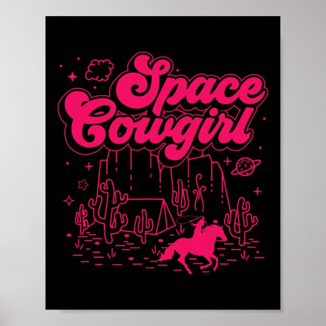 Póster Bodega espacial Bychelorette Fiesta Chicas Rodeo (Frente)