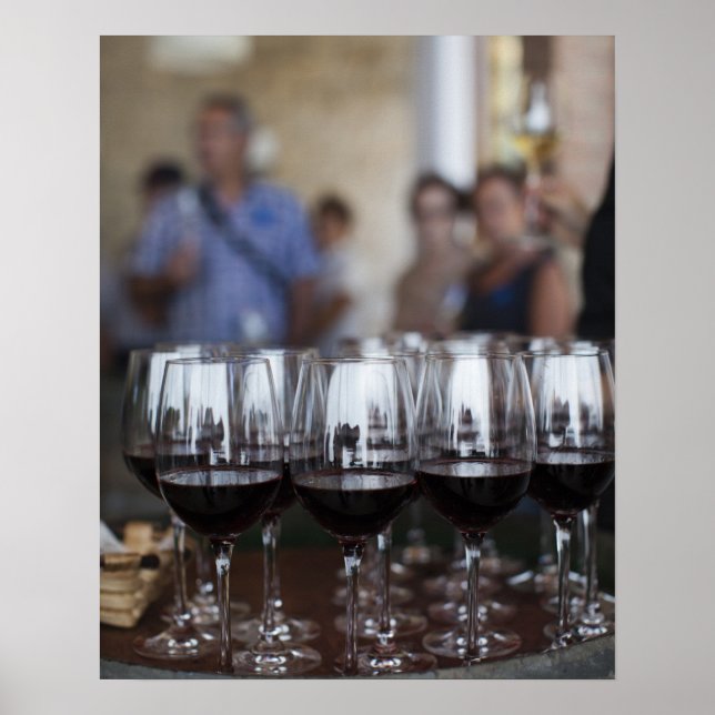 Póster Bodega Marques de Riscal, degustación de vinos (Frente)