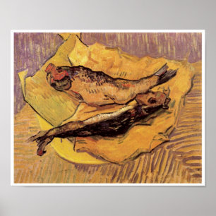 Póster Bodegón Bloaters y ajo por Vincent van Gogh