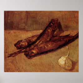 Póster Bodegón Bloaters y ajo por Vincent van Gogh