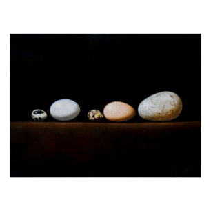 Póster Bodegón con Huevos - Arte de Pintura Realista