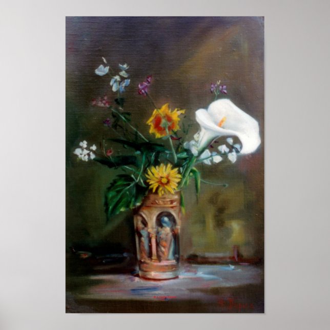 Póster Bodegón de flores (Frente)