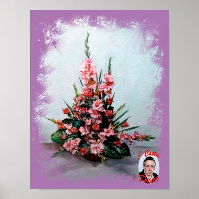 Póster Bodegón de flores/Still life of flowers (Frente)