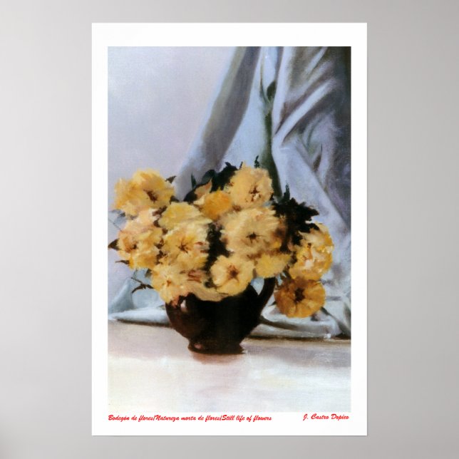 Póster Bodegón de flores/Still life of flowers (Frente)