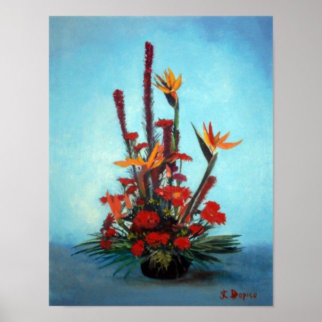 Póster Bodegón de flores/Still life of flowers (Frente)