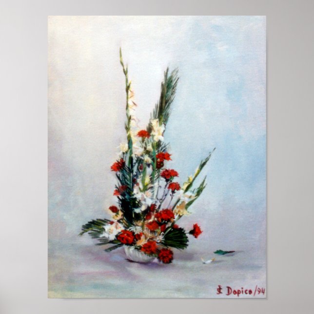 Póster Bodegón de flores/Still life of flowers (Frente)