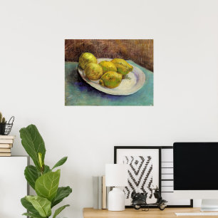 Póster Bodegón Limones en un plato por Vincent van Gogh