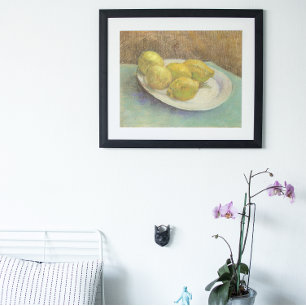 Póster Bodegón Limones en un plato por Vincent van Gogh