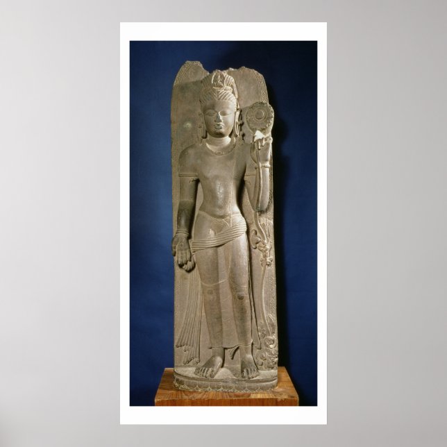 Póster Bodhisattva Padmapani, Nalanda, Bihar, dinastía Pa (Frente)