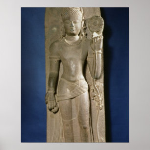 Póster Bodhisattva Padmapani, Nalanda, Bihar, dinastía Pa