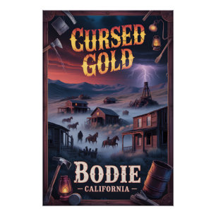 Póster Bodie California Embrujada Ciudad Fantasma Terror