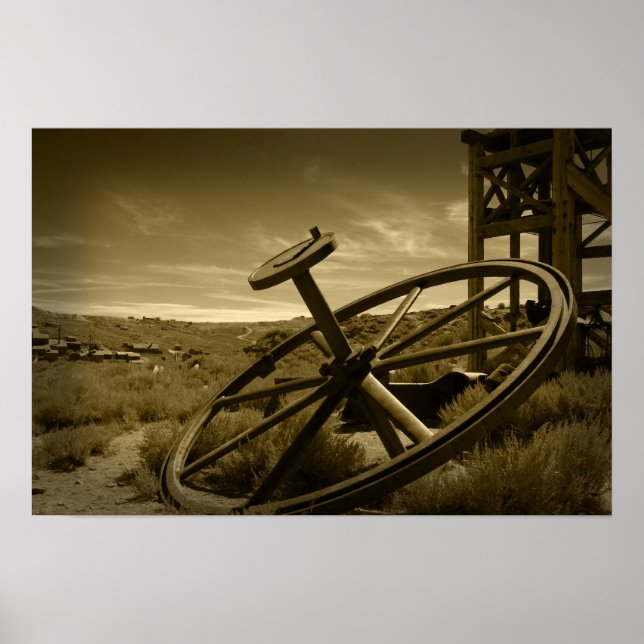 Póster Bodie Ghost Town Sepia Poster (Frente)