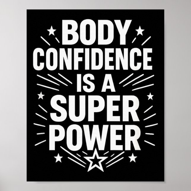 Póster Body Confidence Motivational Saying  (Frente)