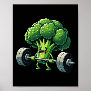 Póster Bodybuild de Motivación de Gimnasio de Broccoli