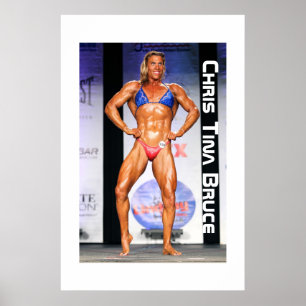 Póster Bodybuilder Chris Tina Bruce del transexual