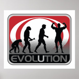 Póster BodyBuilder de la evolución