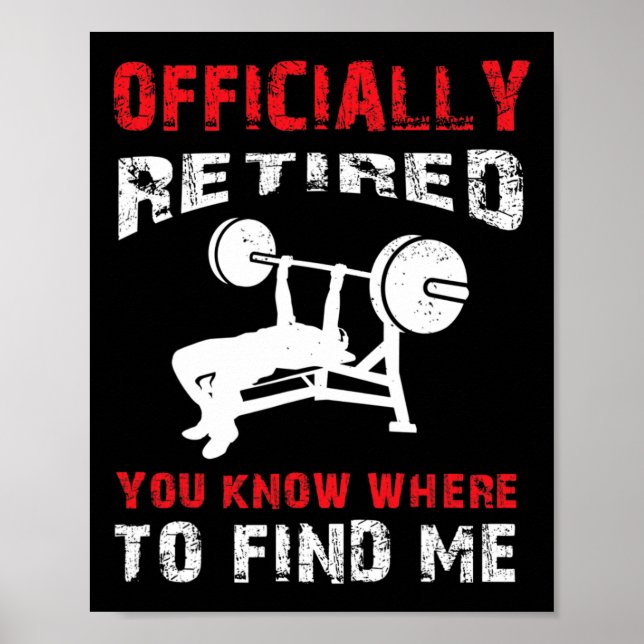 Póster Bodybuilder Retirement Gift Bodybuilding B (Frente)