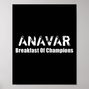 Póster Bodybuilding Anavar Steroids - Desayuno De La Pobl